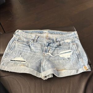 Old Navy Light Blue Ripped Jean Shorts